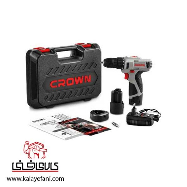 دریل شارژی کرون مدل CT21053 لیتیوم 12 ولت