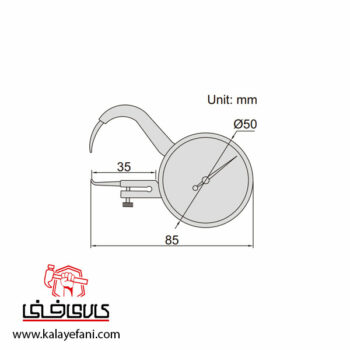 ضخامت سنج ساعتی اینسایز 10 - 0 میلی متر مدل 10-2866