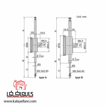 ساعت اندیکاتور اینسایز 50 - 0 میلی‌متری ساعتی مدل 50-2309