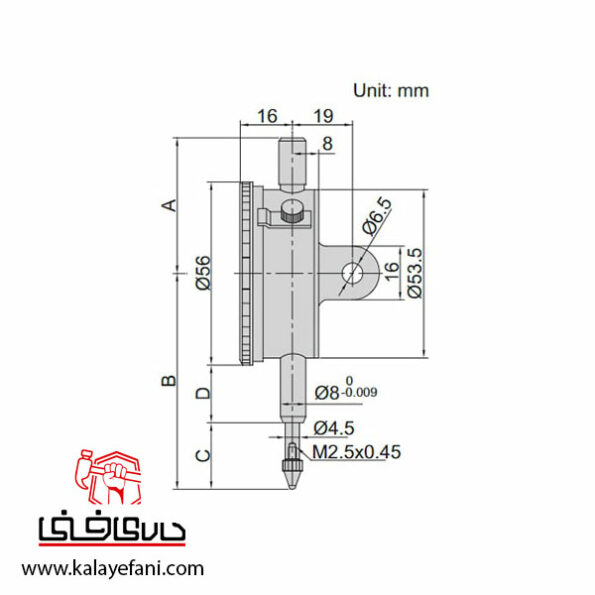 ساعت اندیکاتور اینسایز 1 میلی‌متر ساعتی مدل 1A-2313