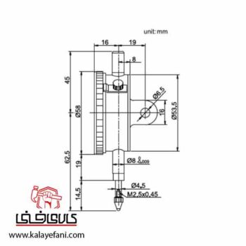 ساعت اندیکاتور آکاد مدل 222-001-01