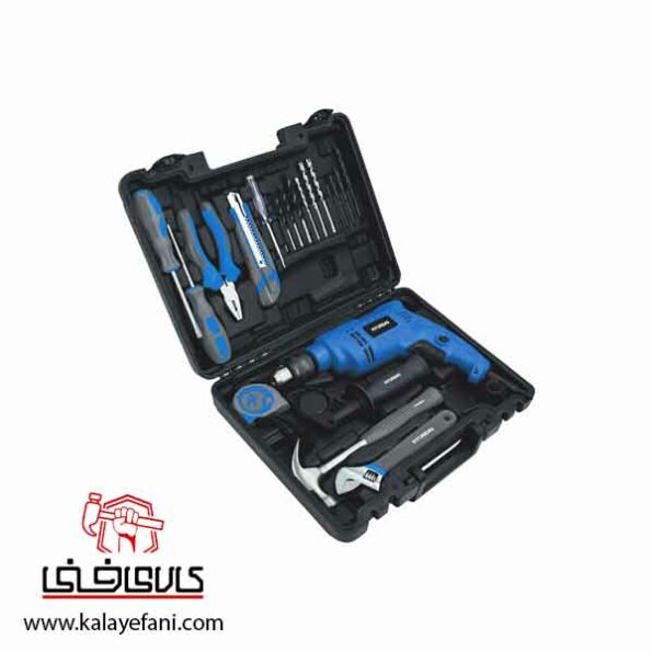 کیت دریل چکشی هیوندای مدل HP7221 13 میلی‌متر