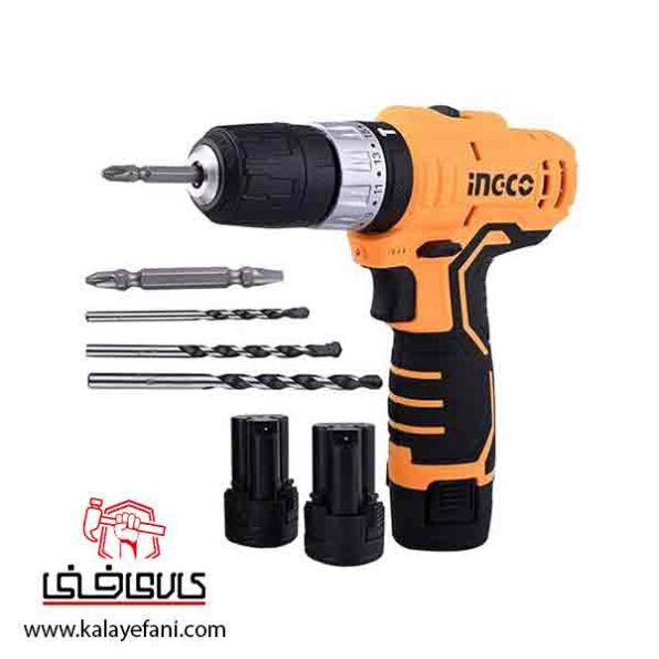 دریل پیچ گوشتی شارژی چکشی اینکو مدل CIDLI12328 باتری 12 ولت