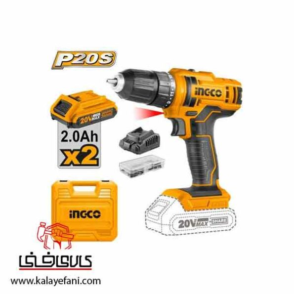 دریل پیچ گوشتی شارژی اینکو مدل CDLI200528 باتری 20 ولت