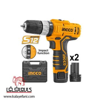 دریل پیچ گوشتی شارژی چکشی اینکو مدل CIDLI12328 باتری 12 ولت